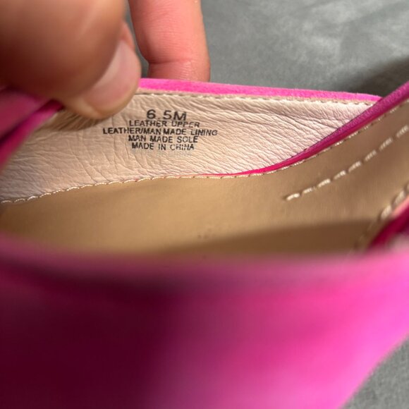 Gianni Bini Pink Suede Pointed Toe Buckle Heeled Mules – Women’s 6.5 - Picture 8 of 8